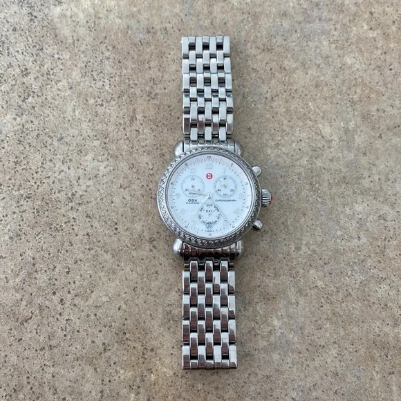 MICHELE CSX Chronograph Diamond Bezel Ladies Watch - MW03M01A1025 MICHELE CSX Diamond Bezel Ladies Chronograph Watch  main image 2